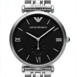 Montre Emporio Armani AR1676 40mm acier noir - étanche 50m-0