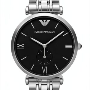 Montre Emporio Armani AR1676 40mm acier noir - étanche 50m-0
