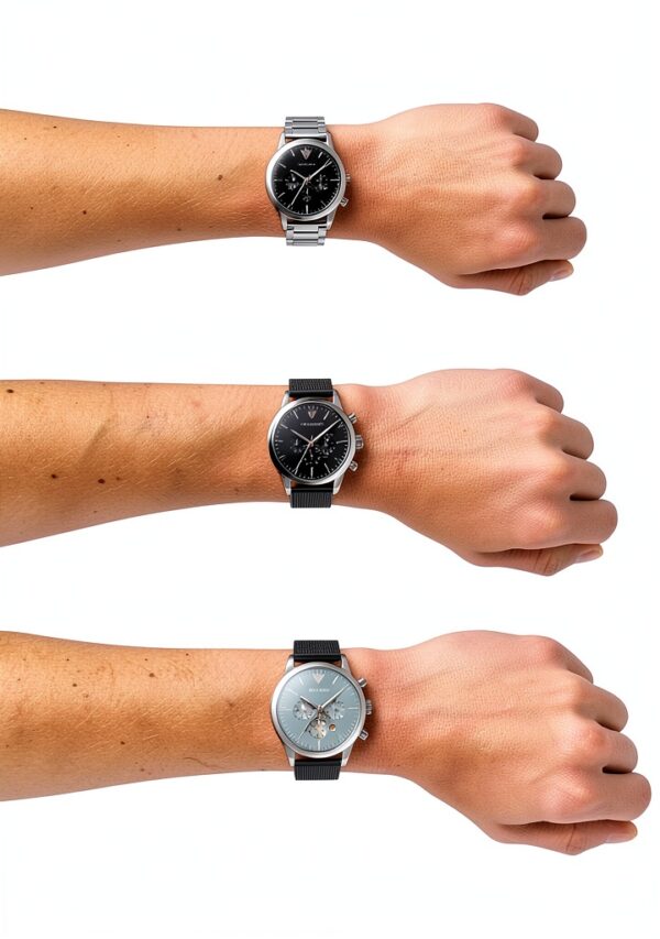 Montre Homme Emporio Armani AR1732 Cuir Noir Quartz 12,2x34,8x23,4 cm-6
