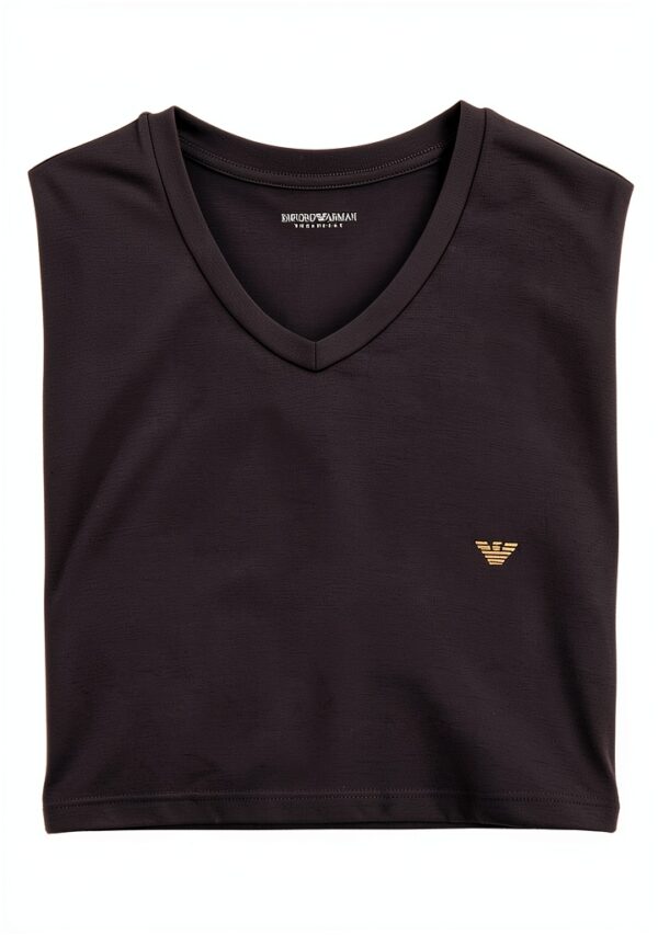 Emporio Armani T-shirt homme coupe ajustée extensible EM000380 Marron-4