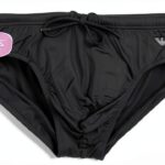 Slip de bain homme EMPORIO ARMANI noir coupe durable confortable-0