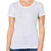 T-shirt femme Giorgio col rond microfibre noir et blanc, coupe ajustée-0