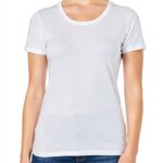 T-shirt femme Giorgio col rond microfibre noir et blanc, coupe ajustée-0
