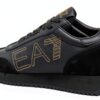 EA7 Baskets Dessus Daim et Textile Noir – Confort Premium-2
