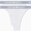 String femme Emporio Armani – Coton doux, modèle EW000405, gris/blanc-0