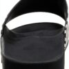 Emporio Armani Swimwear Slipper Sandale Homme Métal Glacé Noir-2