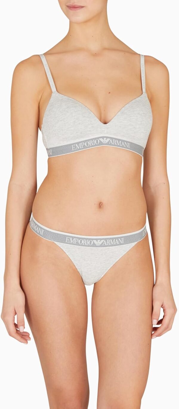 String femme Emporio Armani – Coton doux, modèle EW000405, gris/blanc-1