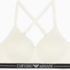 Emporio Armani Padded Triangle Bra Soutien-Gorge Blanc XS Rembourré-0