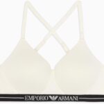 Emporio Armani Padded Triangle Bra Soutien-Gorge Blanc XS Rembourré-0