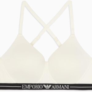 Emporio Armani Padded Triangle Bra Soutien-Gorge Blanc XS Rembourré-0