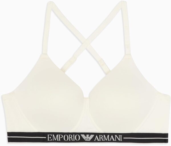 Emporio Armani Padded Triangle Bra Soutien-Gorge Blanc XS Rembourré-0