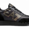 EA7 Baskets Dessus Daim et Textile Noir – Confort Premium-0