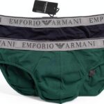 Lot de 2 slips Endurance Emporio Armani pour Homme Bleu XL-0