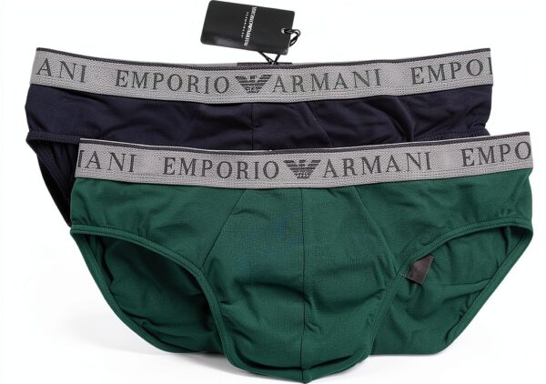 Lot de 2 slips Endurance Emporio Armani pour Homme Bleu XL-0