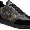 EA7 Baskets Dessus Daim et Textile Noir – Confort Premium-1
