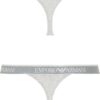 String femme Emporio Armani – Coton doux, modèle EW000405, gris/blanc-2