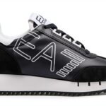 Baskets EA7 Homme Blancs 44 EU Daim et Textile Premium-0