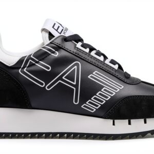 Baskets EA7 Homme Blancs 44 EU Daim et Textile Premium-0