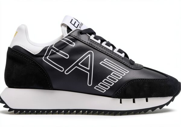 Baskets EA7 Homme Blancs 44 EU Daim et Textile Premium-0