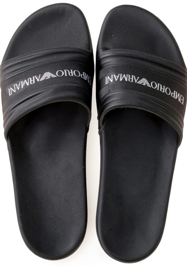 Emporio Armani Chaussures Homme Toboggan XVPS03 XN127 Blanc Noir-0