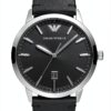 Emporio Armani Montre homme 43mm acier inoxydable bracelet cuir-0