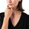Collier Emporio Armani argent sterling doré rose élégant pour femme-2