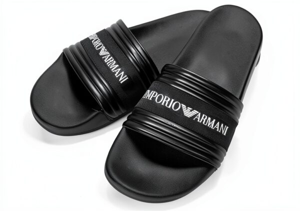 Emporio Armani Chaussures Homme Toboggan XVPS03 XN127 Blanc Noir-1