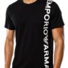 Emporio Armani T-Shirt col rond Homme Logoband Noir & Vert Thyme S-XL-1