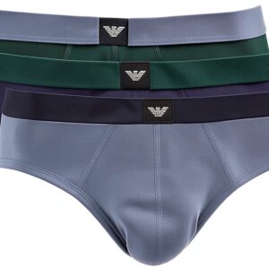 Emporio Armani Essential Logolabel 3-Pack Brief Slips Homme (Lot de 3)-0