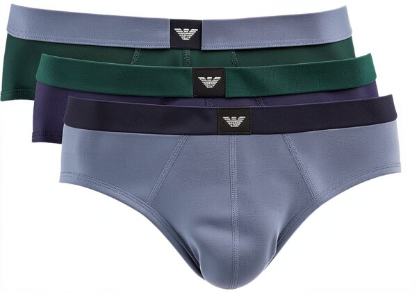 Emporio Armani Essential Logolabel 3-Pack Brief Slips Homme (Lot de 3)-0
