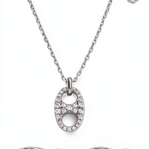 Collier Boucles d’Oreilles Argentés Emporio Armani – Set argent-0