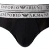Emporio Armani Slips Endurance Homme Noir Taille M - Lot de 2-0
