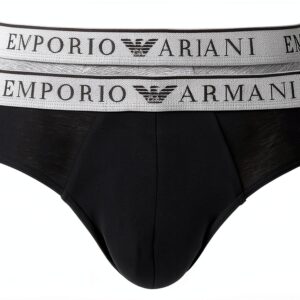 Emporio Armani Slips Endurance Homme Noir Taille M - Lot de 2-0