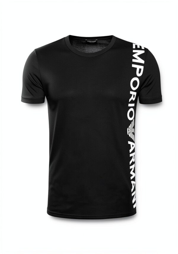 Emporio Armani T-Shirt col rond Homme Logoband Noir & Vert Thyme S-XL-3