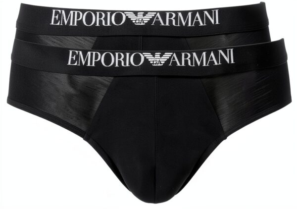 Emporio Armani Man's Soft Touch Lot de 2 Slips en Viscose de Bambou, Noir, Taille M-4