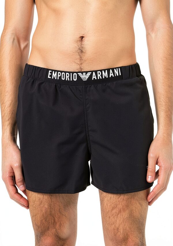 Emporio Armani Herren Logoband Boxer Swim Trunks-0