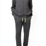 Ensemble Sweat zippé Icon Terry Emporio Armani – noir melange, coton-0