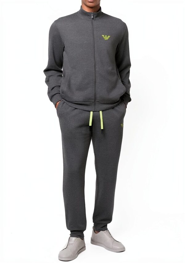 Ensemble Sweat zippé Icon Terry Emporio Armani – noir melange, coton-0