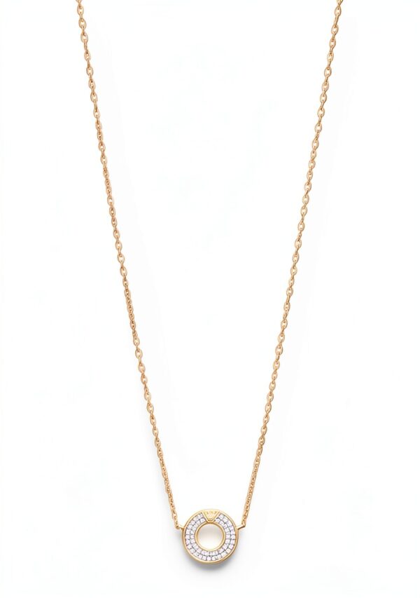 Collier Emporio Armani argent sterling doré rose élégant pour femme-0