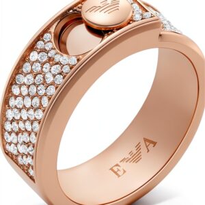 Bague Emporio Armani acier inoxydable doré rose taille 5,5 EGS3092221-0