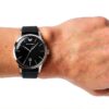 Emporio Armani Montre homme 43mm acier inoxydable bracelet cuir-4