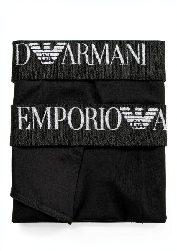 Emporio Armani Man's Soft Touch Lot de 2 Slips en Viscose de Bambou, Noir, Taille M-5