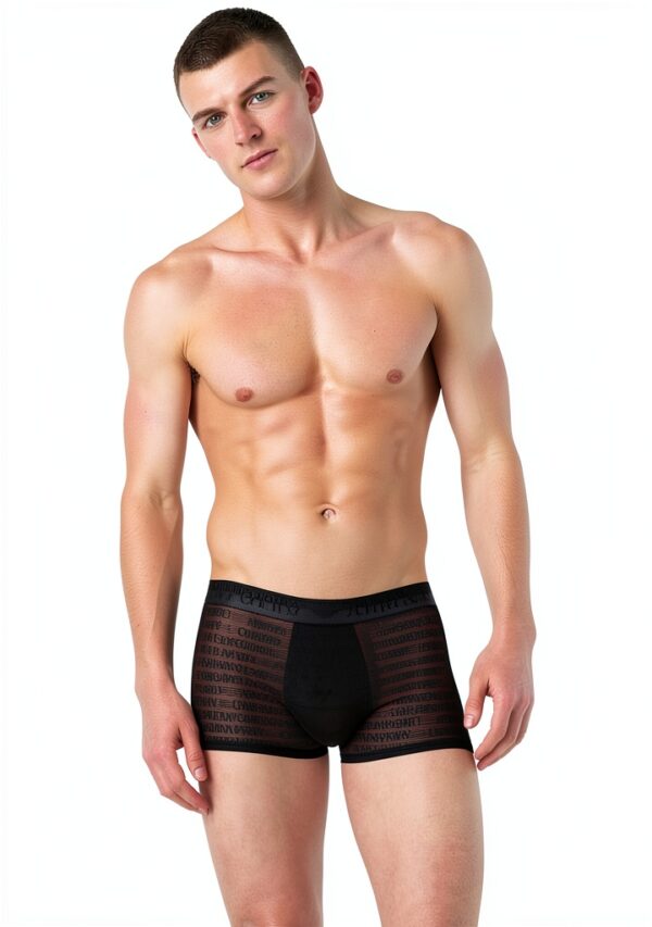 Emporio Armani Men's Trunk Jacquard Logo Mesh Les Troncs Homme-0