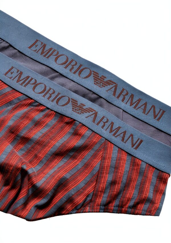 Slips Homme Emporio Armani Vert Stripes Vintage XXL-1
