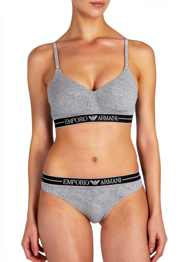 Bikini Femme EMPORIO ARMANI, Deux Pièces, Grey Mela / Grey Mel, Taille-5